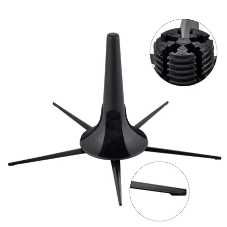 WEUVEB Lightweight Portable Black Metal Trumpet Stand with Foldable Stable Five Legs