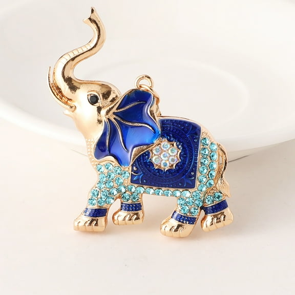 WEUVEB Cute Elephant Keychain with Rhinestone Crystal, Purse Accessory, Bag Charm, Gift for Women and Girls