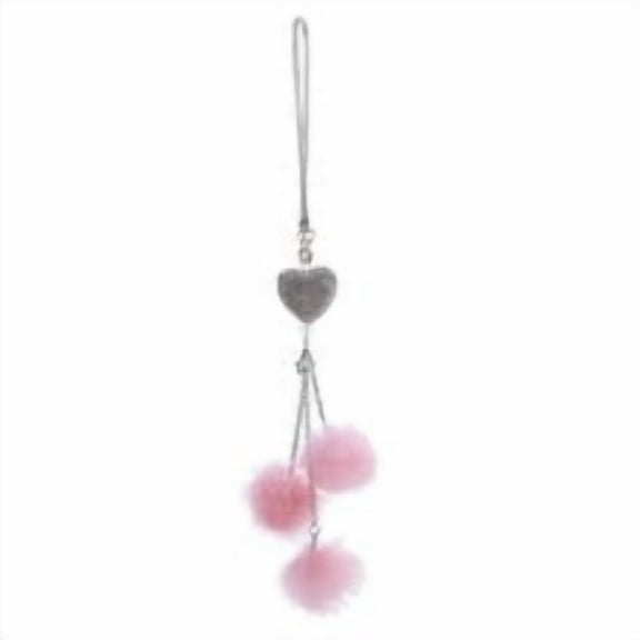 WEUVEB Heart Car Accessories Pink Alloy Crystal Plush for Hanging Stylish Design