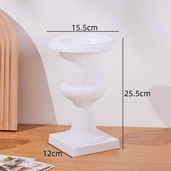 Dayesque Roman Style Planter Pedestal Column Flower Pot Pillar Decorative Urn for Indoor Outdoor Garden Party Anniversary