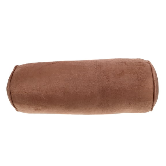 WEUVEB Cylinder Yoga Pillow Memory Foam Neck Waist Support Cushion in Coffee Velvet