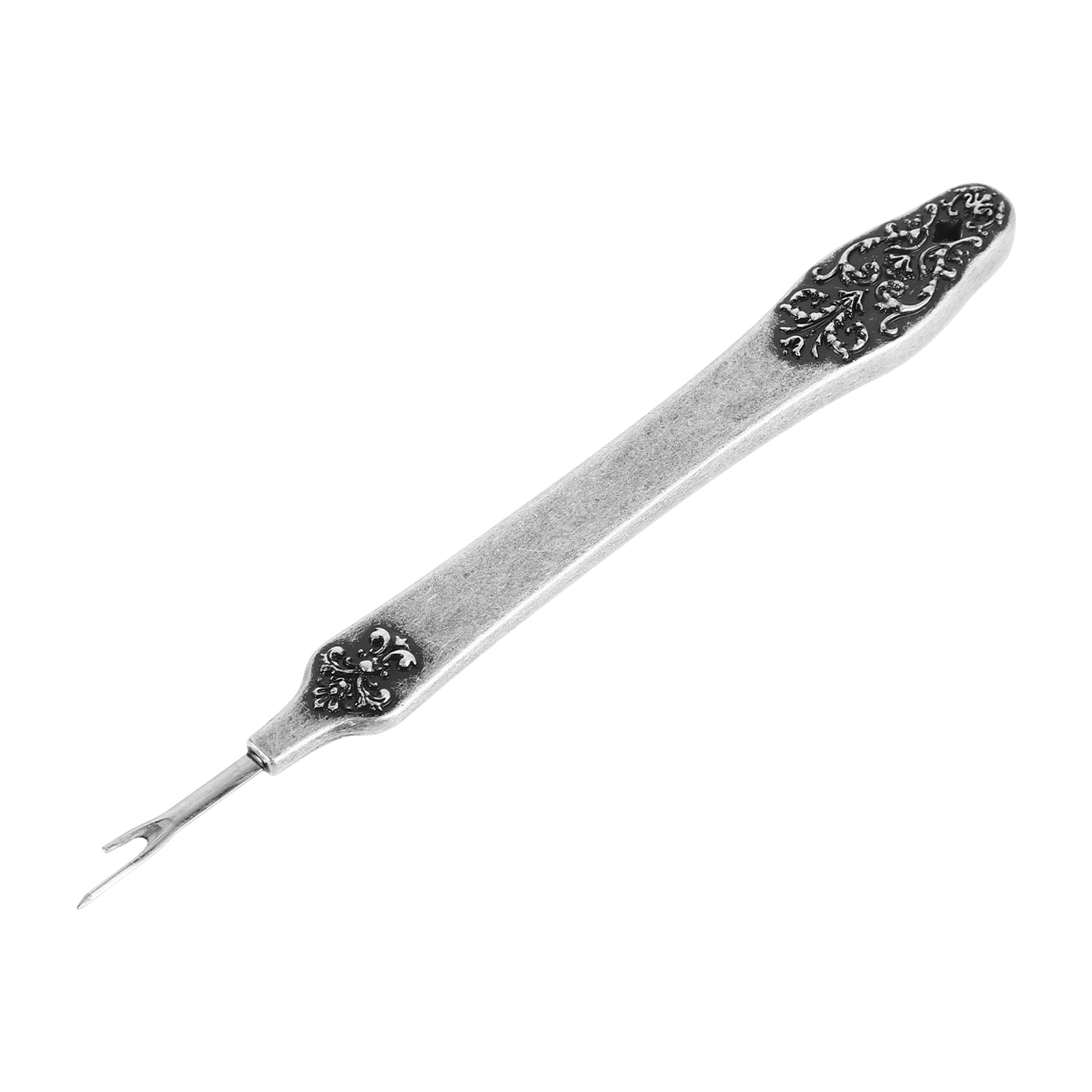 WEUVEB Ergonomic Plated Silver Metal Seam Ripper for Sewing Fine Crafted Stitch Removal