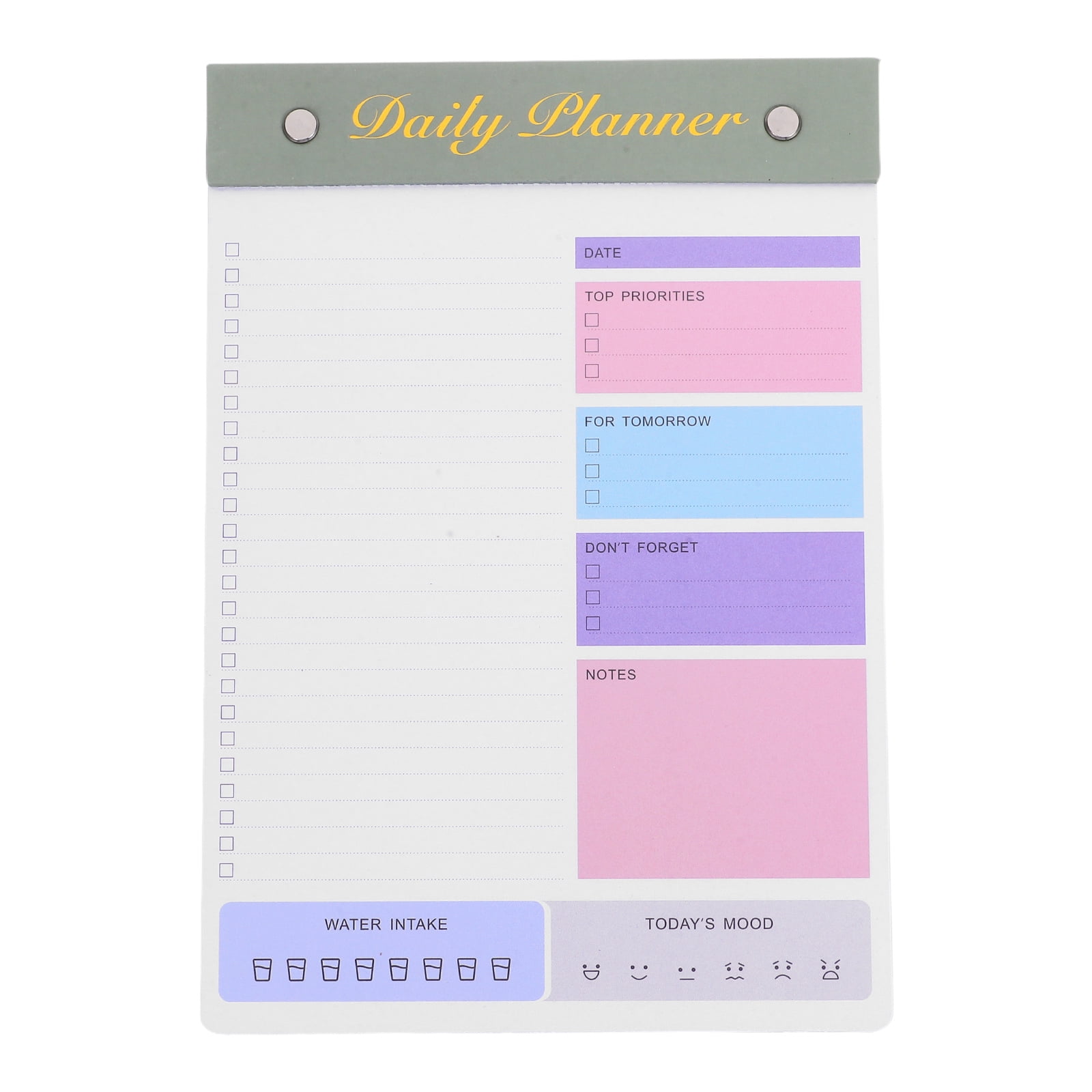 Dayesque Daily Schedule Planner Notepad Simple Blank Writing Pad for Office, Study, Business Use Paper Notebook