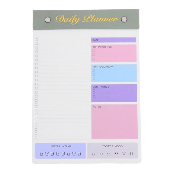 Dayesque Daily Schedule Planner Notepad Simple Blank Writing Pad for Office, Study, Business Use Paper Notebook