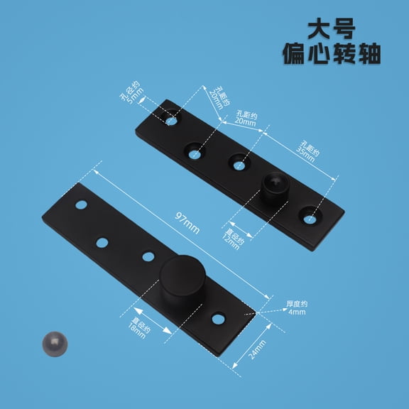 WEUVEB Black Stainless Steel Heavy Duty Commercial Door Hinge 1-Pack for Industrial and Home Use and