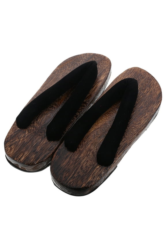 Dayesque Traditional Japanese Wooden Sandals Antique Slippers Kimono Cosplay Clog Shoes Kimono Costume Accessories for Men Size 41
