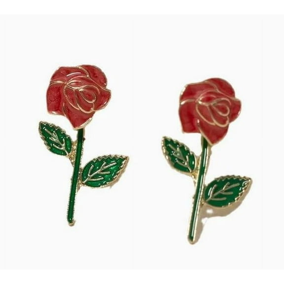 Dayesque Unique Rose Flower Earrings Fantasy Cute Floral Studs Earrings Vintage Style Statement Jewelry For Women Special Occasions