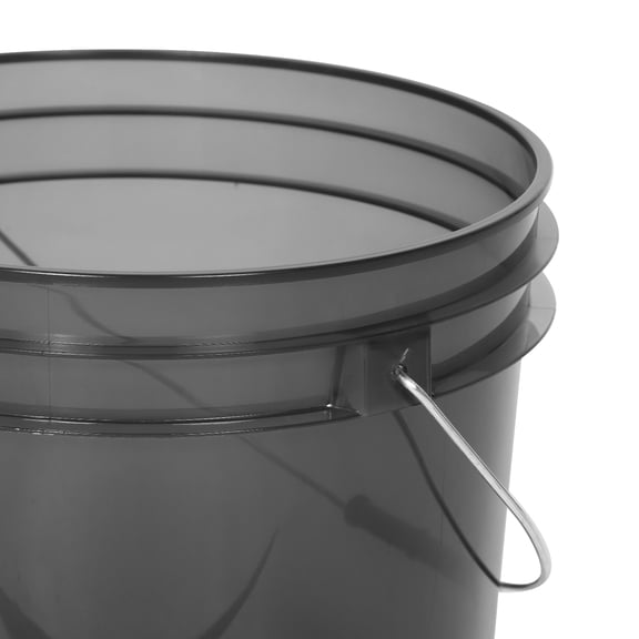 WEUVEB Black Plastic Car Wash Bucket with Handle, Storage Container for Car Cleaning and Household Use