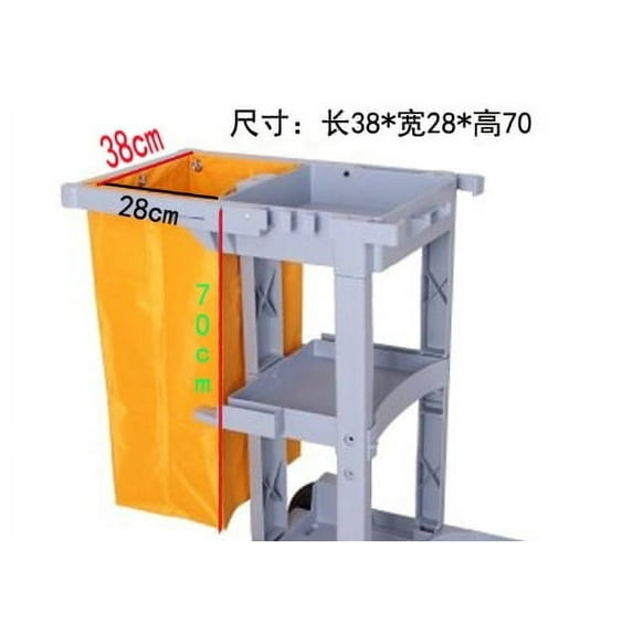 WEUVEB Heavy Duty Cleaning Cart Organizer Bag, Grey Oxford Cloth, Versatile Compatibility