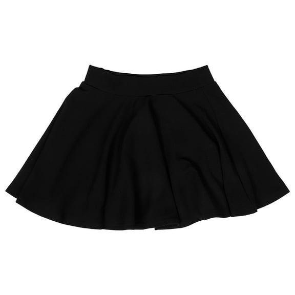 WEUVEB Women's Elegant Black Flared Skirt, Stretchy and Versatile for Work, Casual, and Special Occasions