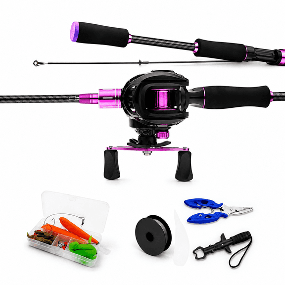 Dayjoy Baitcasting Fishing Rod and Reel Combo Kit, Tackle Set