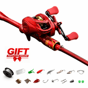 Dayjoy Casting Rod Baitcasting Reel Combo, 7.2:1Gear Ratio Magnetic Braking Fishing Kit with Complete Tackle Gear