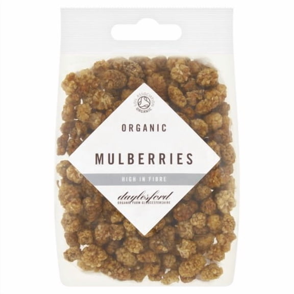 Daylesford Organic Dried Mulberries 125g, British Import (Pack of 2)