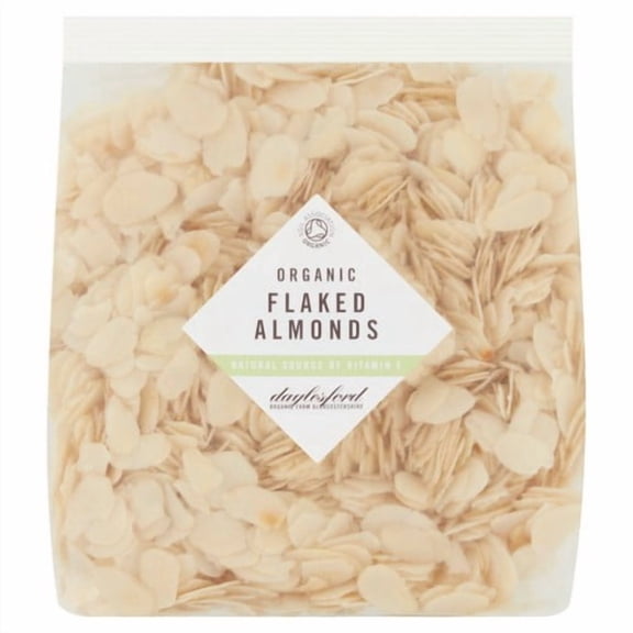 Daylesford Organic Flaked Almonds 250g, British Import (Pack of 3)
