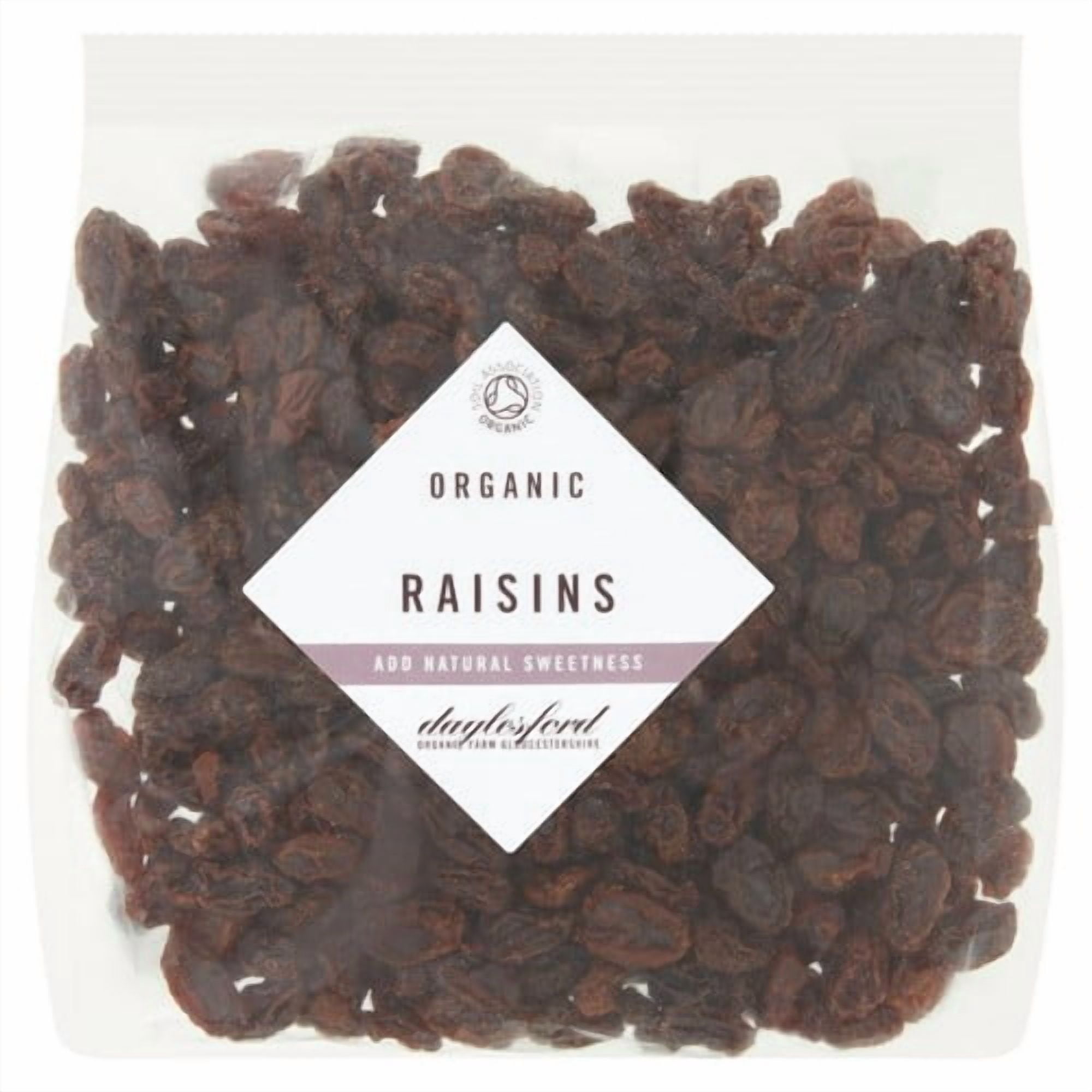 Daylesford Organic Raisins 250g, British Import (Pack of 2)