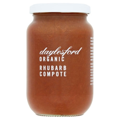 Daylesford Organic Rhubarb Compote 385g, British Import (Pack of 2)