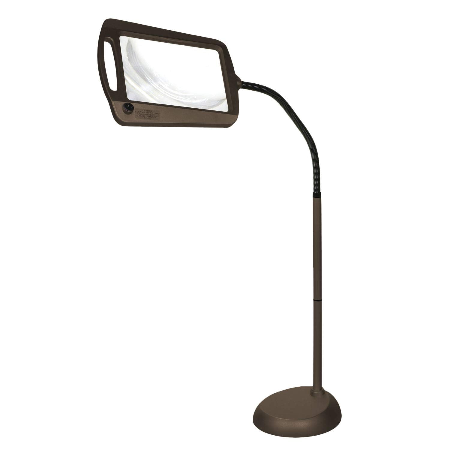 Daylight 24 402039-BRNZ Full Page x 10 Inch LED Illuminated Floor, Bronze  Magnifier Lamp