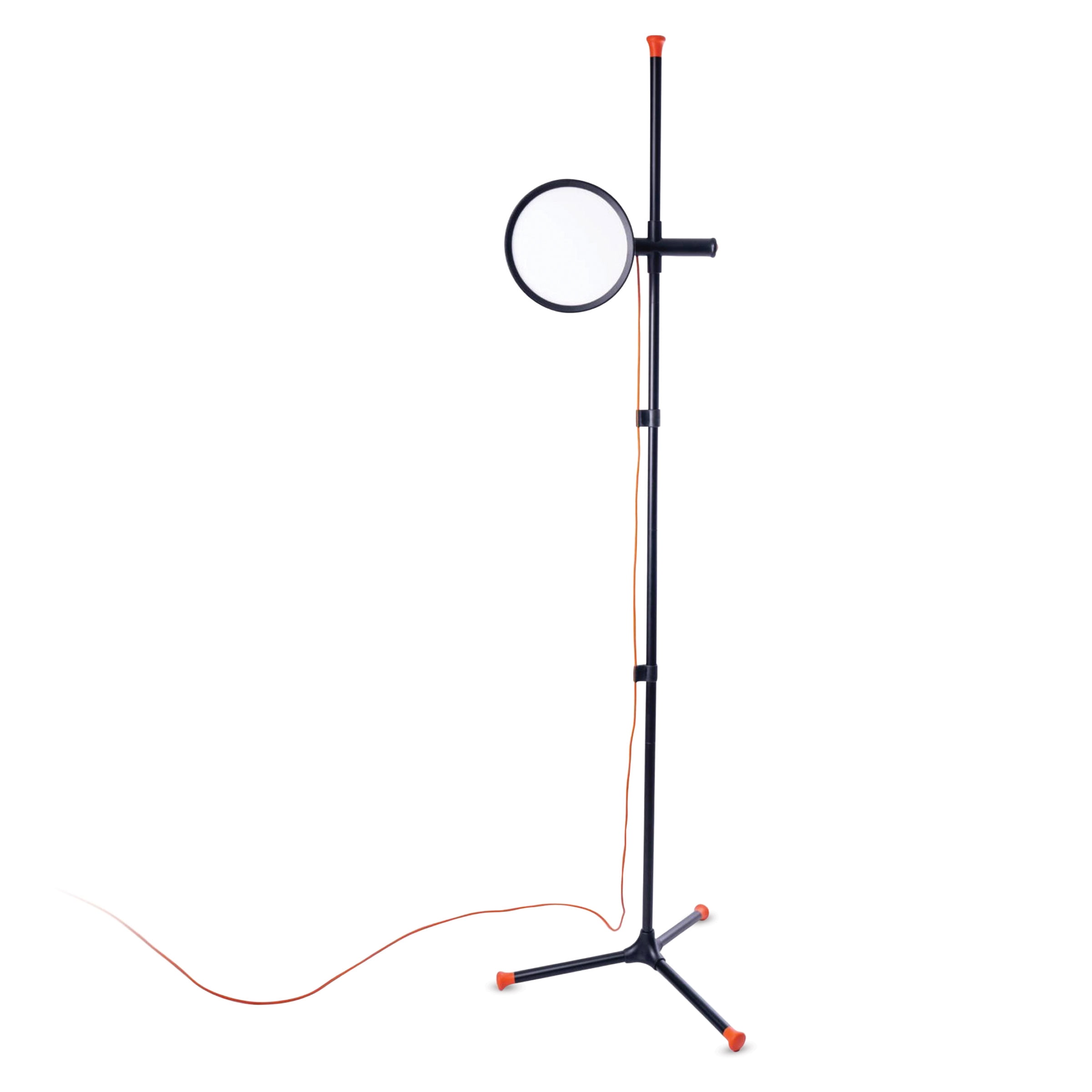 Matte Black Adjustable LED Floor Lamp with Dimmer