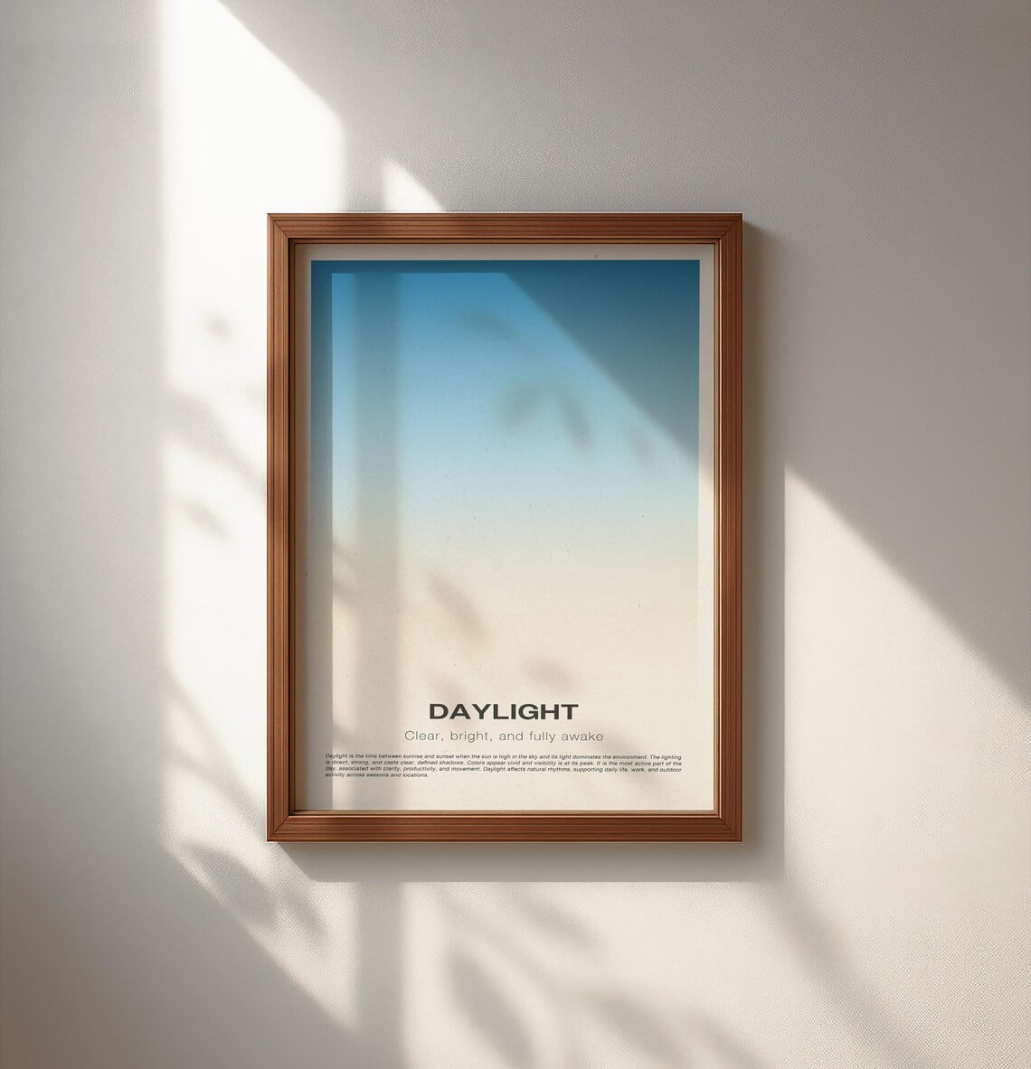 Daylight Gradient Wall Art Print, Minimal Sky Decor - Walmart.com