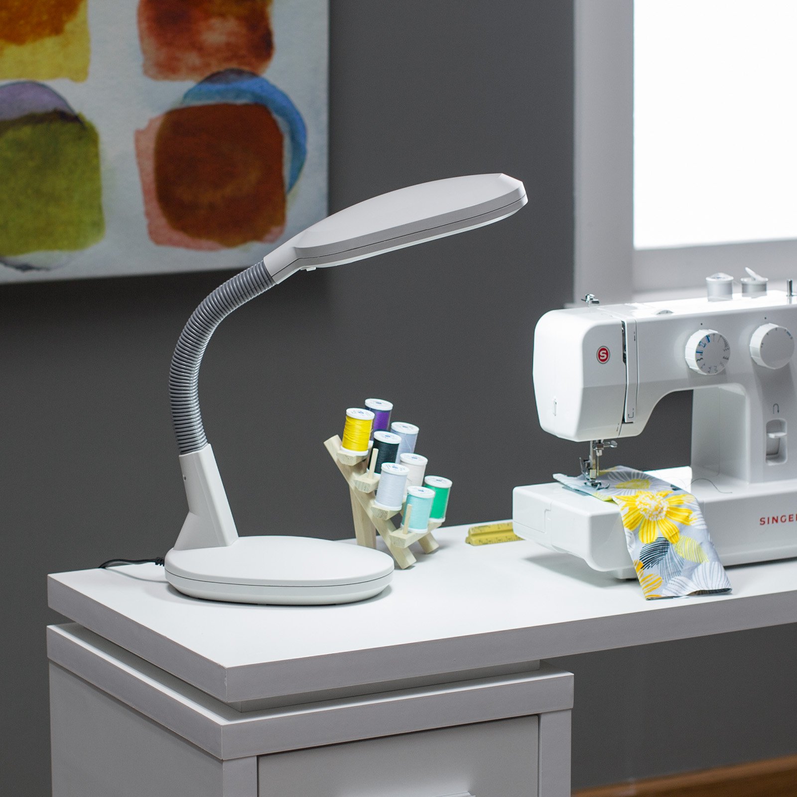 Daylight Naturalight Hobby Table Lamp, White