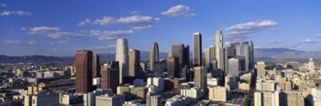 Daylight Skyline Los Angeles California USA Canvas Art - Panoramic Images (18 x 6)