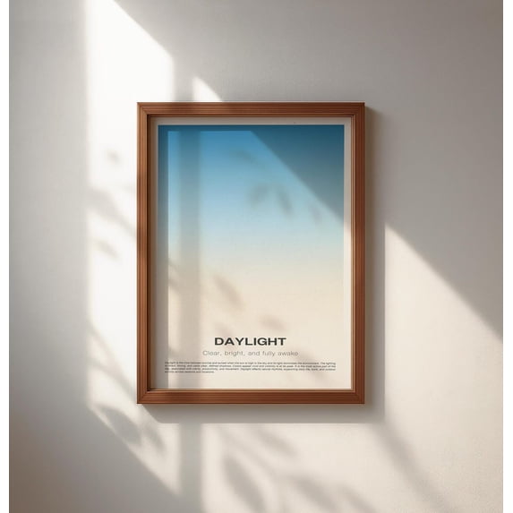 Daylight Soft Gradient Poster, Minimalist Sky Blue Ombre, Calm Modern ...