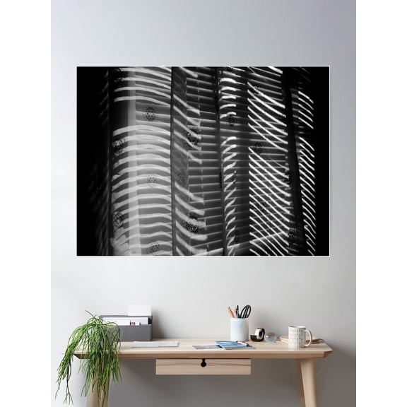 Daylight Stripes Poster Wall Art, Modern Wall Decor For Living Room Bedroom, 8x12 UNFRAMED