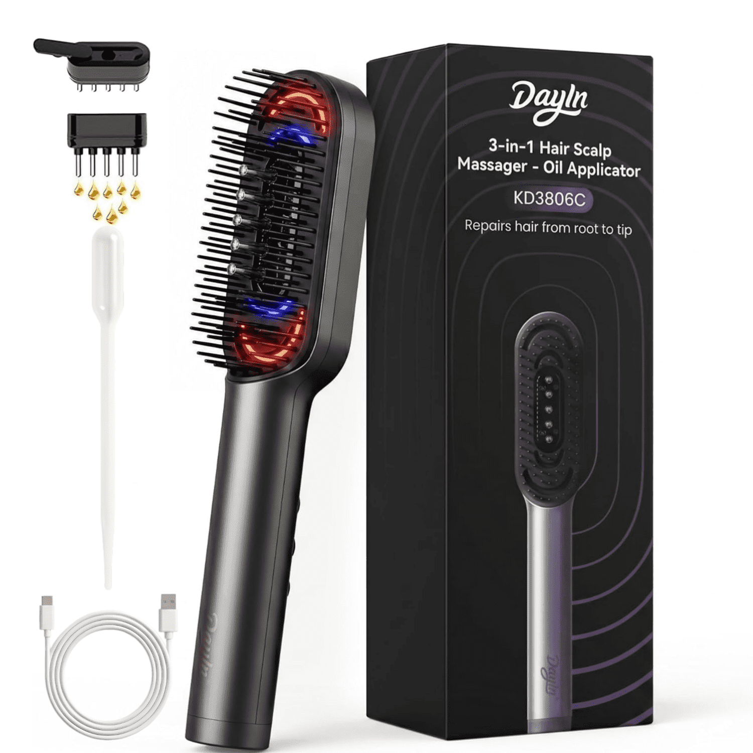 Breo Scalp3 Electric Shiatsu Scalp Massager Brush with Oil