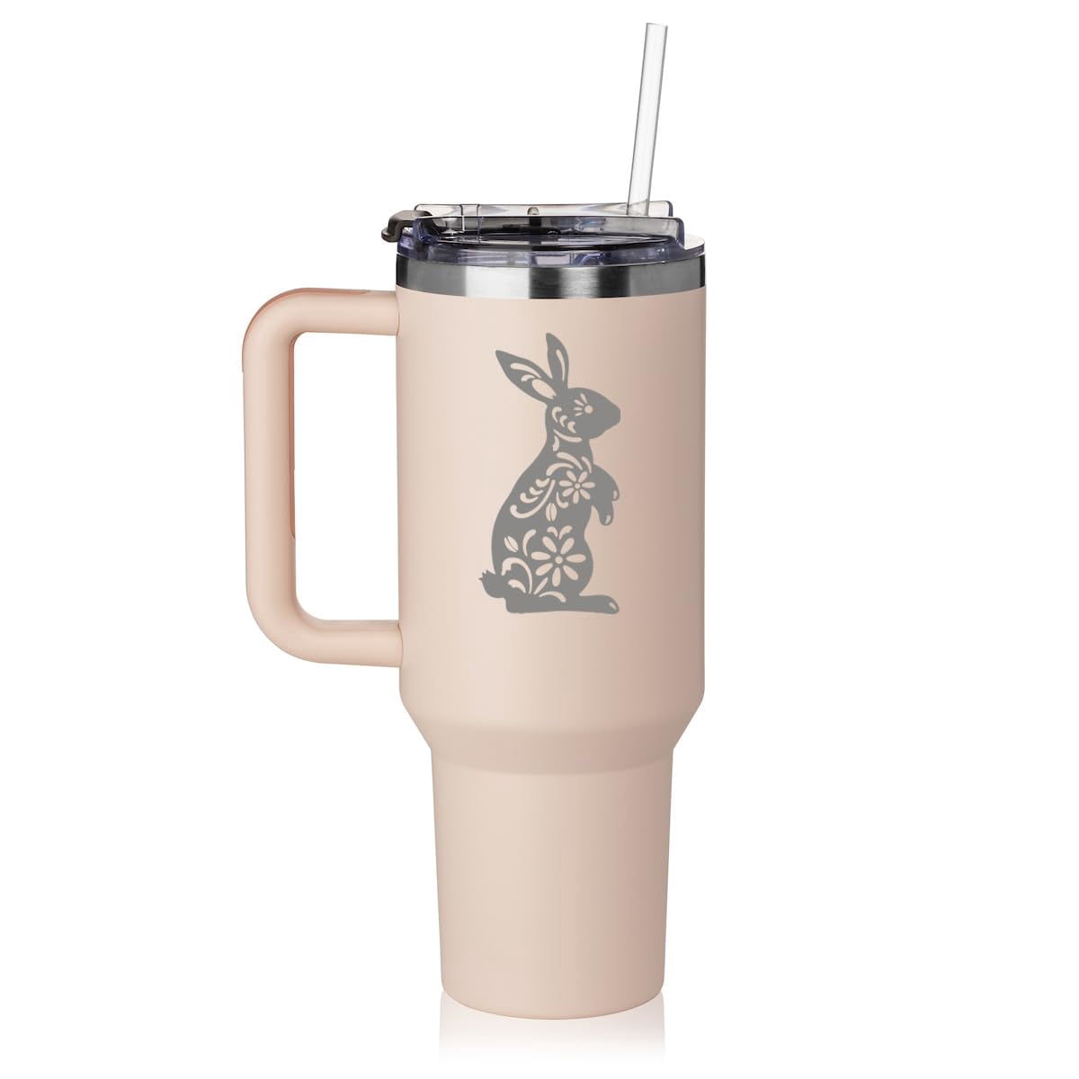 Daylor 40 oz Tumbler with Handle and Straw Lid Stainless Steel ...