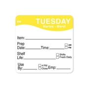 Food Safety Label,Orange/White,2 in H IT120156-6-SAT