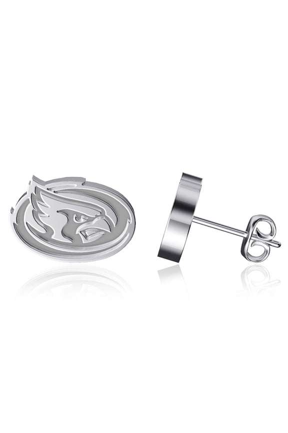 Iowa State Cyclones Team Logo Silver Post Earrings