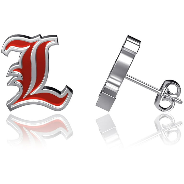 Louisville Cardinals Dayna Designs Team Logo Silver Post Earrings