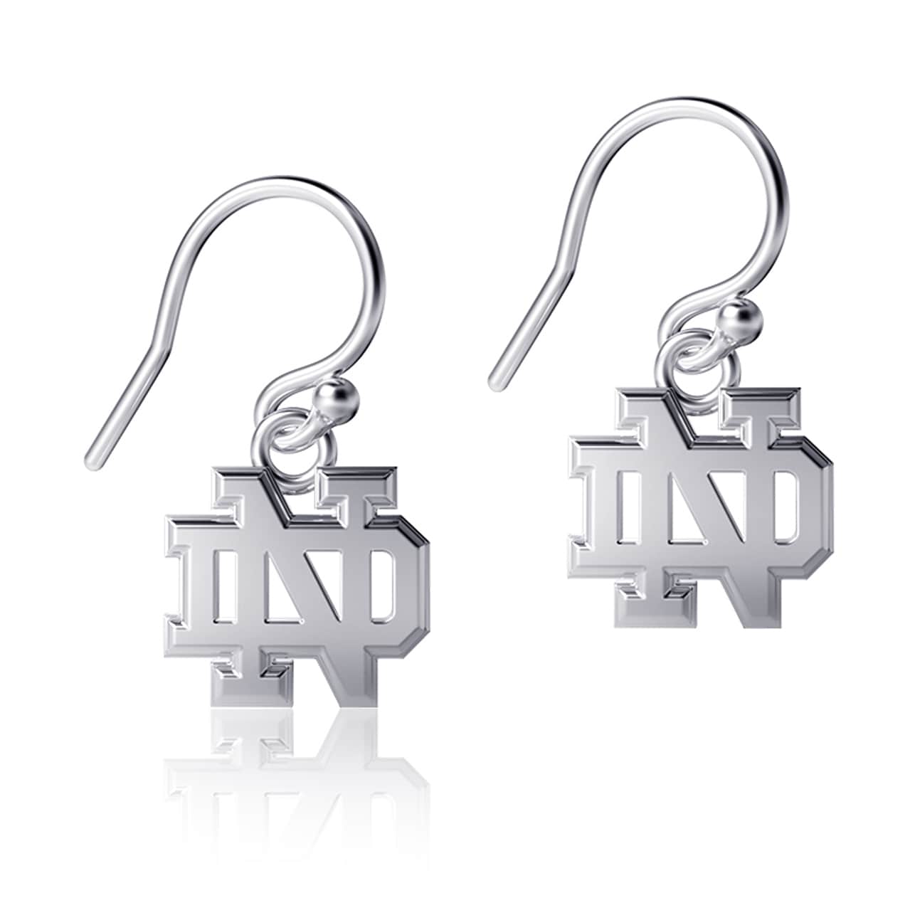 Dayna Designs Notre Dame Fighting Irish Silver Dangle Earrings - image 1 of 2