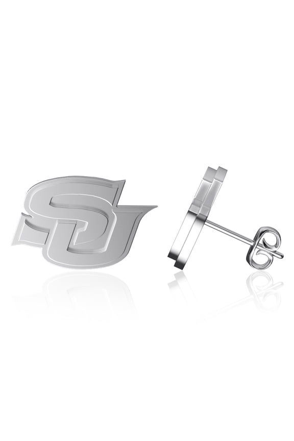 Southern University Jaguars Team Logo Silver Post Earrings