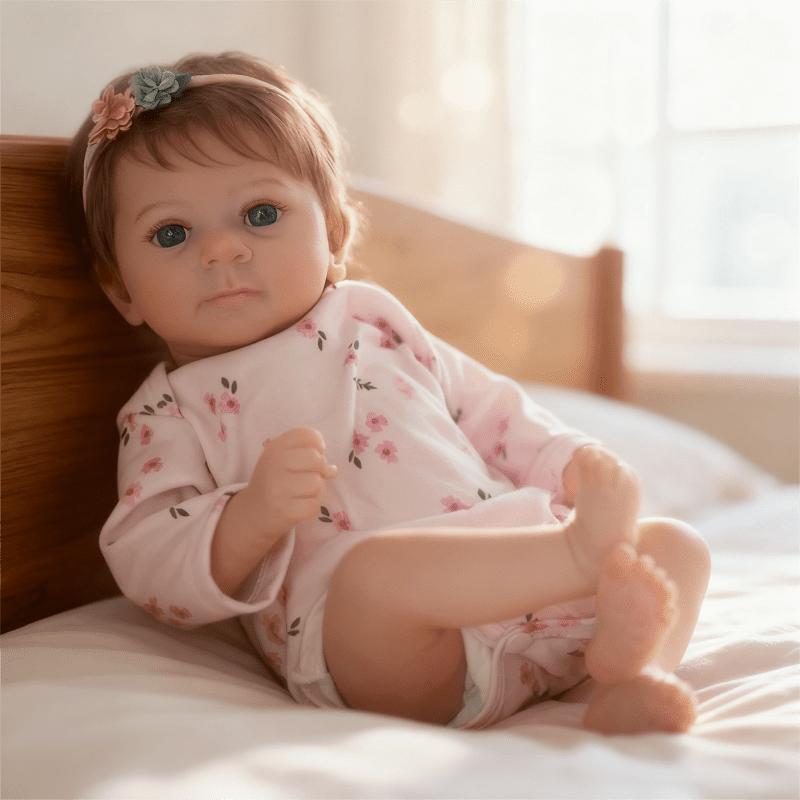 Dayoff Kids Lifelike Reborn Baby Dolls - 18 Inch Cloth Body Realistic Baby Doll (No Accessories) For Kids Age 3+