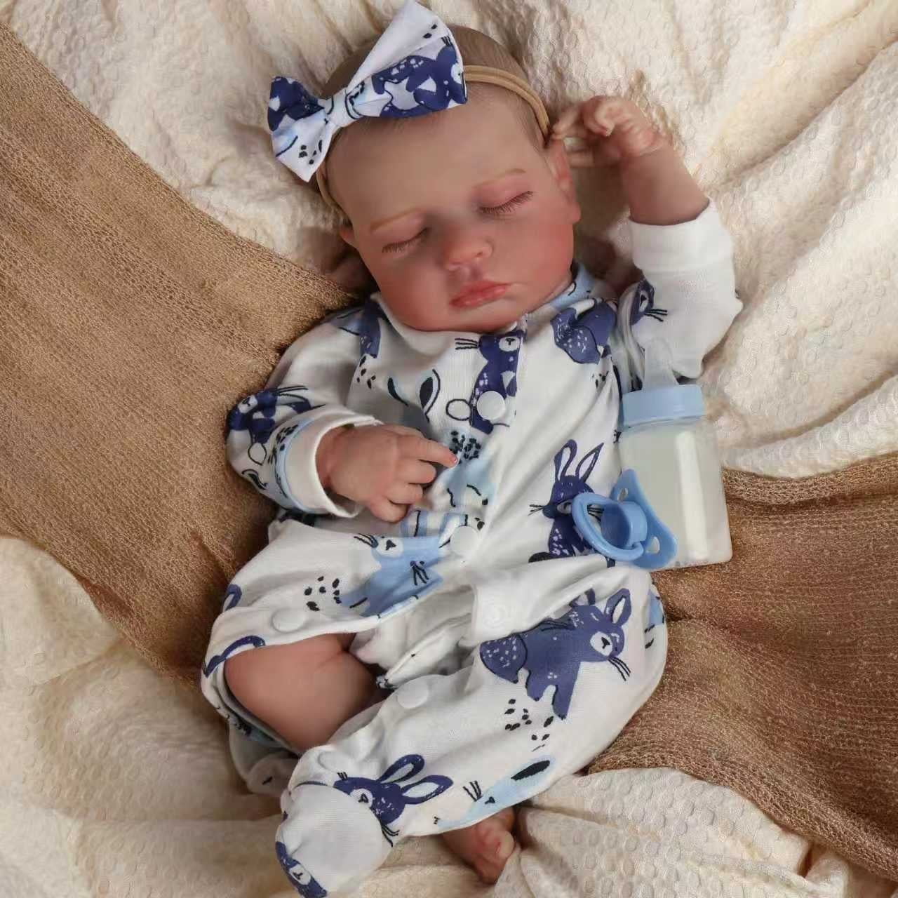 Dayoff Kids Lifelike Reborn Baby Dolls - 18 Inch Realistic Baby Doll (No Accessories) For Kids Age 3+