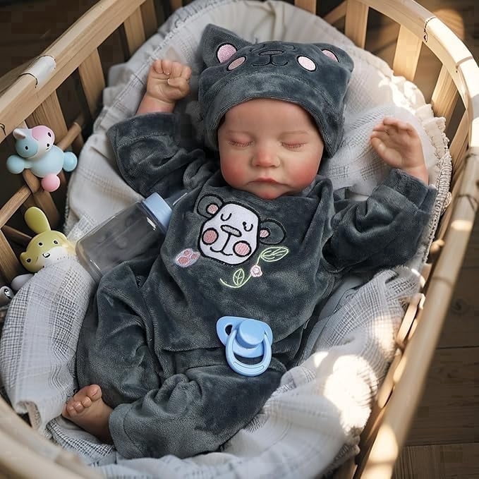 Dayoff Kids Lifelike Reborn Baby Dolls - 18 Inch Realistic Girl Baby Doll With Clothes For Kids Age 3+(No Accessories)