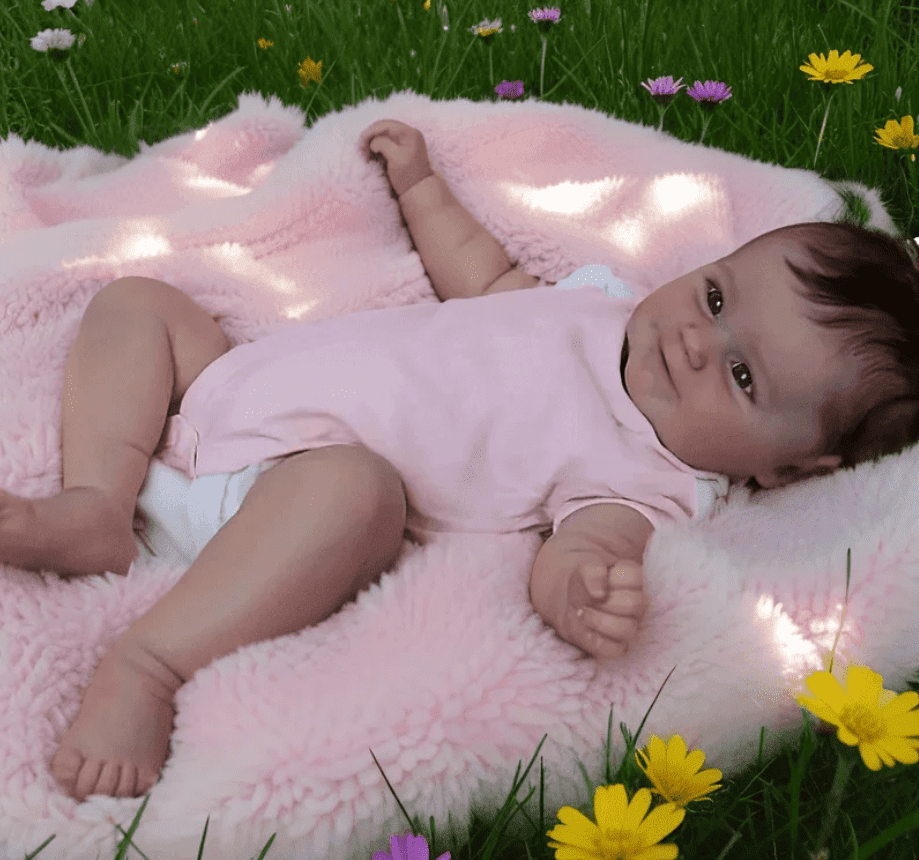 Dayoff Kids Lifelike Reborn Baby Dolls - 18 Inch Realistic Girl Baby Doll With Clothes For Kids Age 4+(No Accessories)