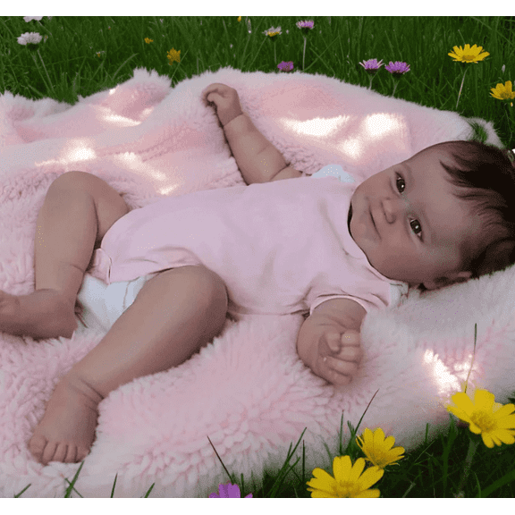 Dayoff Kids Lifelike Reborn Baby Dolls - Full Vinyl Body 20 Inch Realistic Girl Baby Doll With Clothes and Accessories For Kids Age 3+