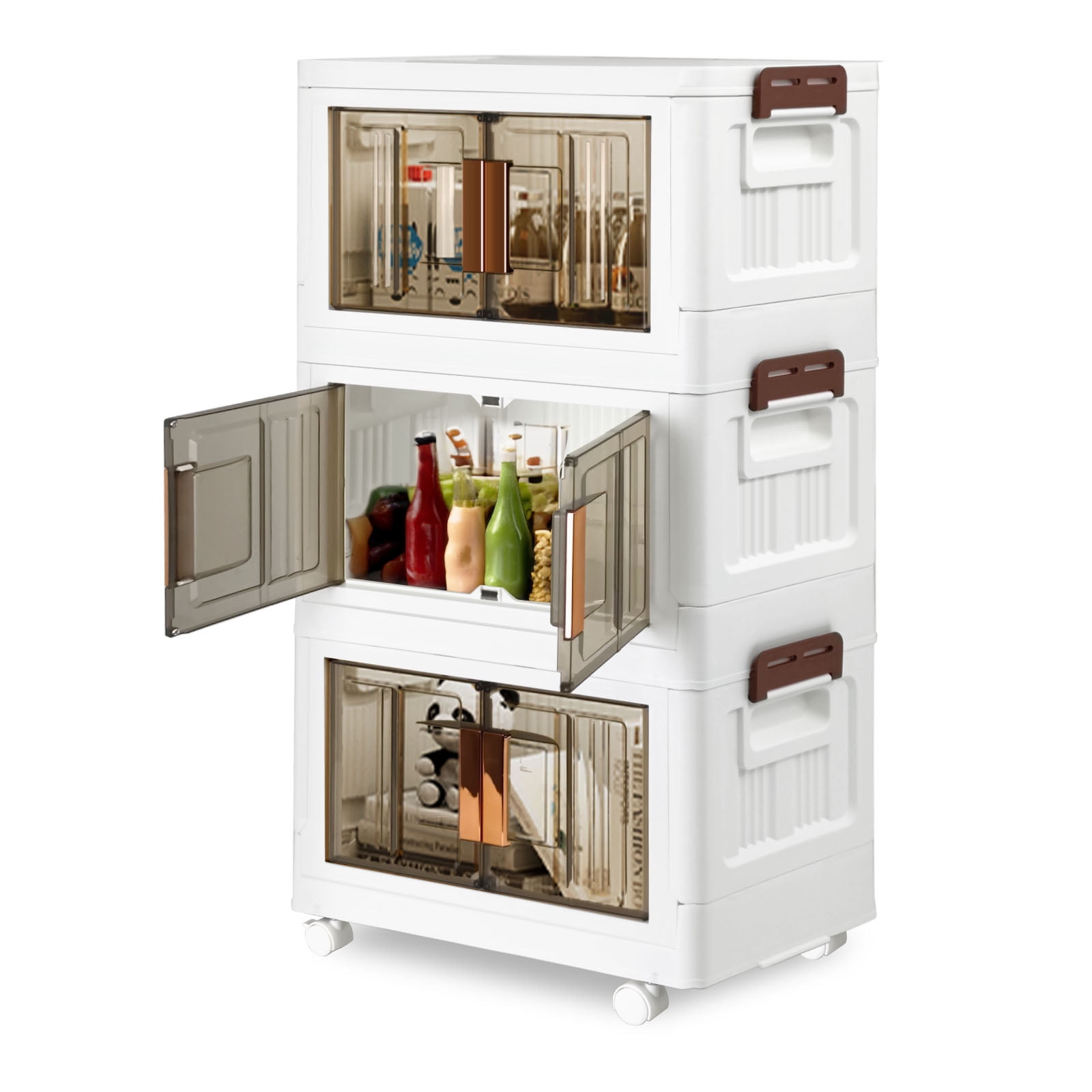 Dayooh 3Pack Closet Organizers and Storage 34Qt/8.5Gal Collapsible