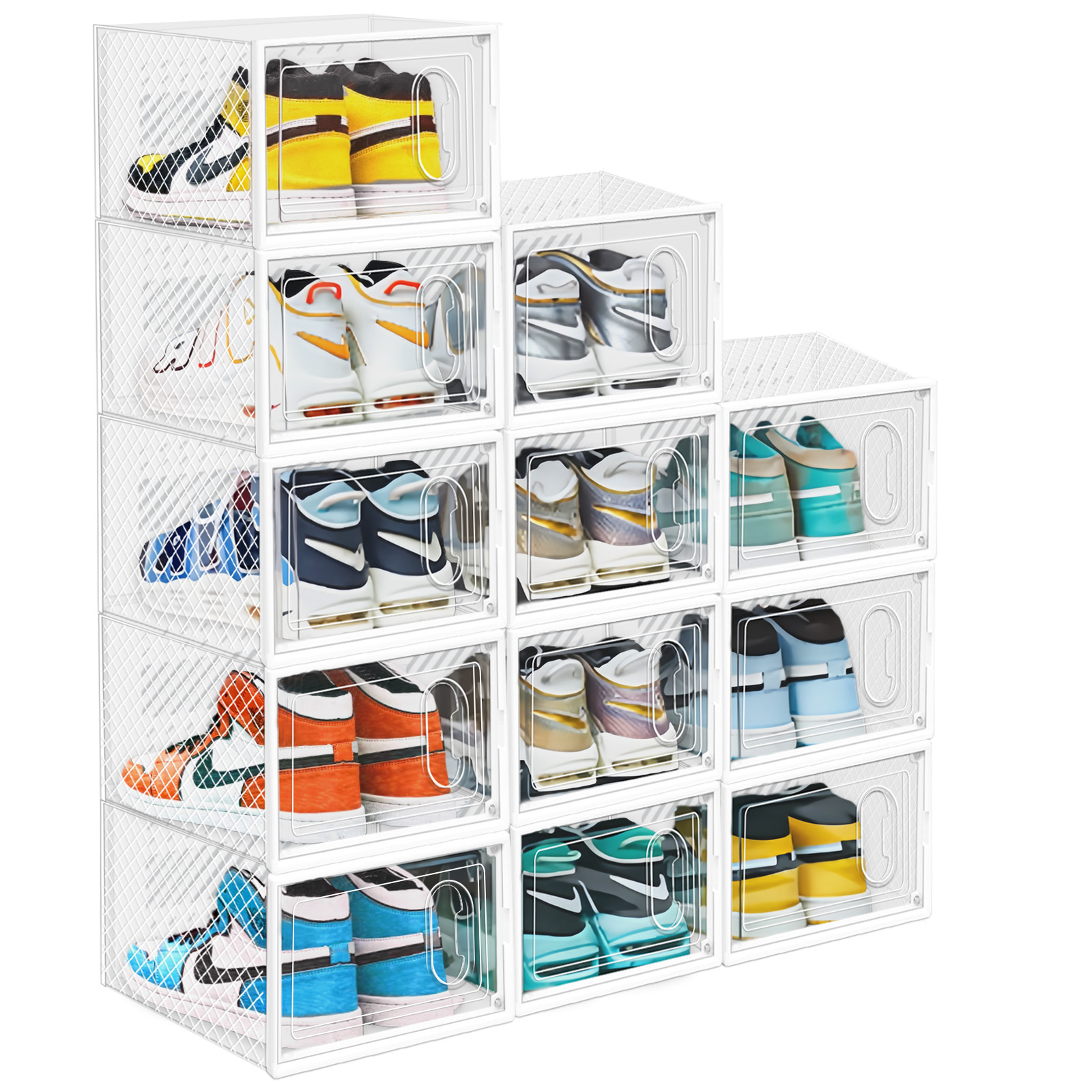 Greenco Clear Foldable Boot Storage Boxes5 Pack