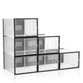 thumbnail image 1 of Dayooh Shoe Boxes Set of 6 Clear Large Plastic Stackable Shoe Storage Organizer for Closet Shoe Containers with Magnetic Door, 1 of 7