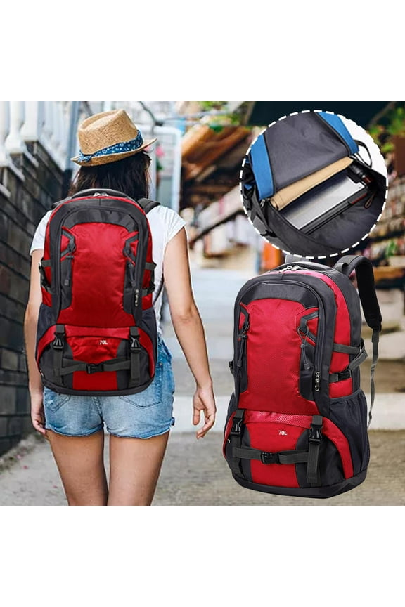 Daypack, Trekking Pack, 40L Hiking Backpack, Large Capacity Waterproof Nylon Polyester, Outdoor Travel Camping, 1-Pack