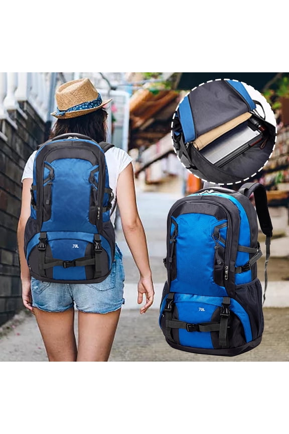 Daypack, Trekking Pack, 40L Hiking Backpack, Large Capacity Waterproof Nylon Polyester, Outdoor Travel Camping, 1-Pack