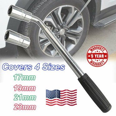 Sacuron Extendable Telescopic Wheel Brace Socket Wrench – 17, 19, 21, 23mm – Car Van Tyre Nut Tool (ss5324)