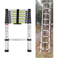 thumbnail image 1 of Dayplus 2.6M/8.5FT Telescopic Aluminium Folding Step Ladder Multi-purpose Non-slip Extendible Ladder, 1 of 5