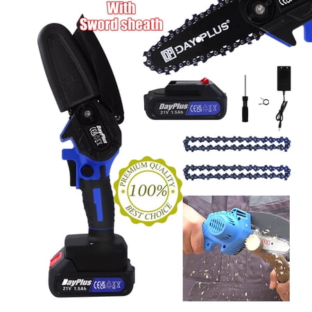 Dayplus 21V Mini Chainsaw Cordless Handheld Rechargeable Small Wood Cutting Lithium