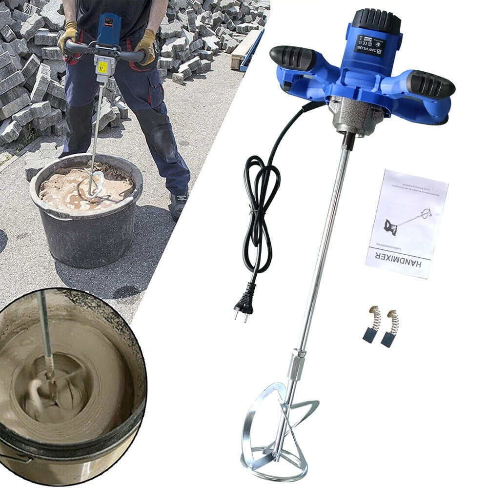 2600W Electric Hand-Held Cement Mixer Stirring Tool with Rod, Portable  Mortar Mixer, 6 Adjustable Speed Paint Mixer, 110V Paddle Drill Mixer,  Electric