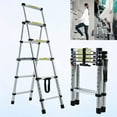 thumbnail image 1 of Dayplus 4+5 Step Ladder Aluminum 4.4FT Telescoping Ladder Lightweight Portable A-Frame Ladders, 1 of 5
