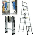 thumbnail image 1 of Dayplus 6.5FT A-Frame Aluminum Telescoping Ladder 6+7 Step Ladder Portable Multi-Purpose Collapsible Ladder, 1 of 5
